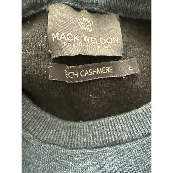 Mack Weldon Tech Cashmere Crew Neck Sweater Navy Heather Size Large - Picture 8 of 12